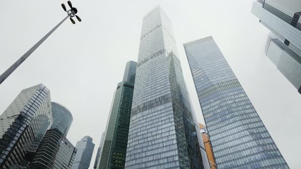 Beautiful modern skyscrapers alt