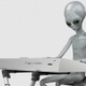 Alien Playing Electronic Piano Medium Close Up Shot - VideoHive Item for Sale