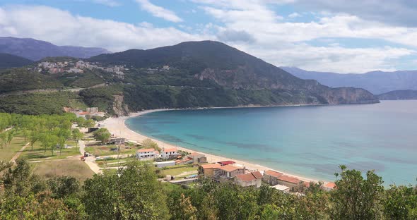 View of Jaz Beach,  Montenegro