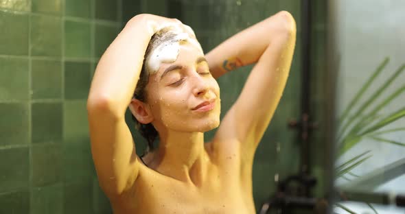 Woman Washing Hair alt