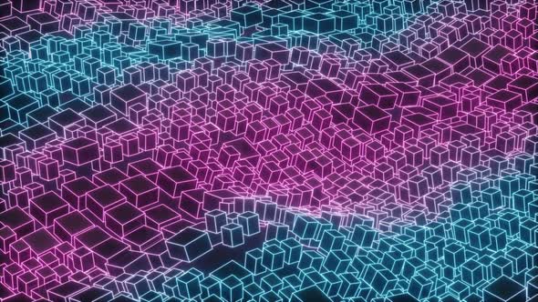 Tunnel with polygon background alt