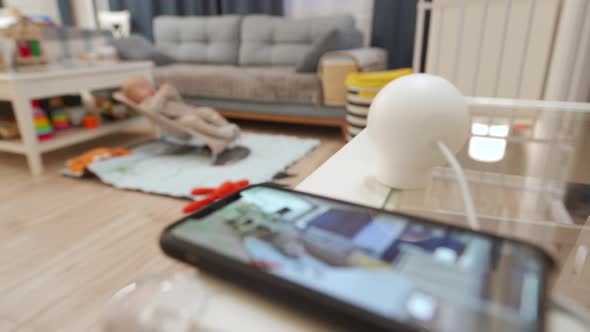 Home Security Camera Works in Living Room Indoor Security Camera Uses for Surveillance and Baby alt