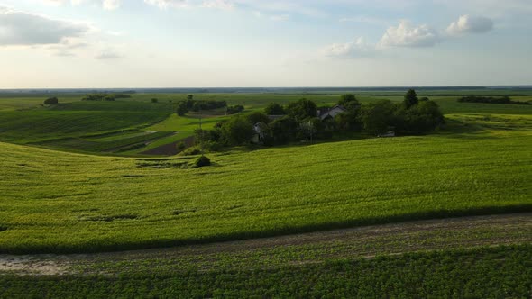 Countryside Of Ukraine Aerial Shot