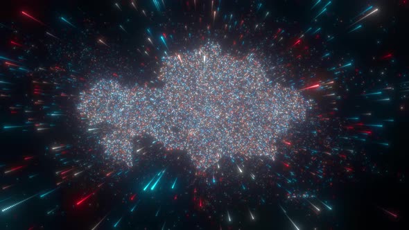 Abstract Map Of Kazakhstan alt