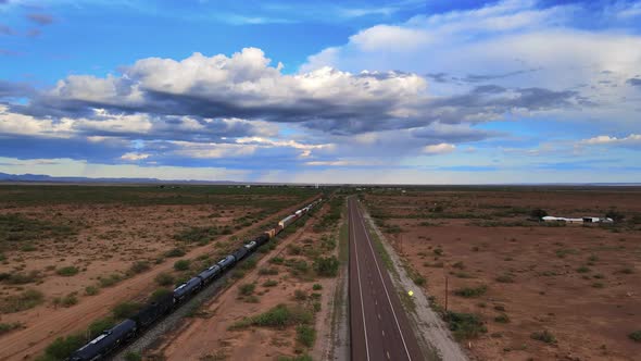 West Texas Train Under Desert Sky alt