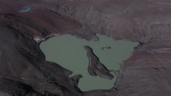 Mountain Lake Birdzhaly and Elbrus