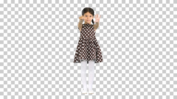 Beautiful young girl wearing polka-dot, Alpha Channel alt