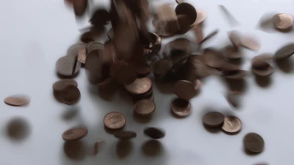 Coins Falling Slowly