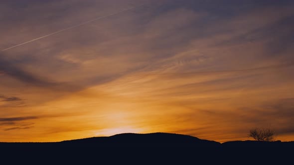 Brilliant Orange and Blue Sunrise Timelapse