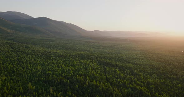 Aerial View of the Tatra Mountains at Sunset Slovakia alt