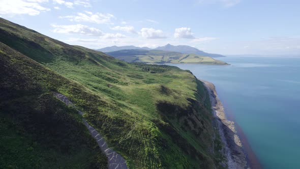 View of the Mountainous Scottish Landscape on the Holy Isle alt