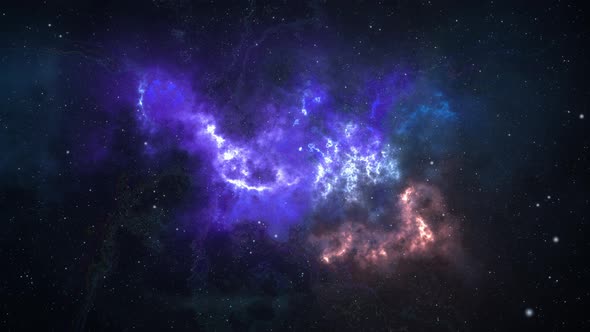 Deep Purple and Copper Abstract Fractal Universe Space Looping Background