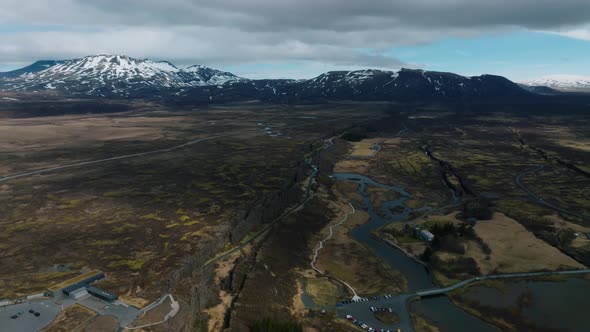 The Well Visible Tectonic Plate at Thingvellir National Park in Iceland alt