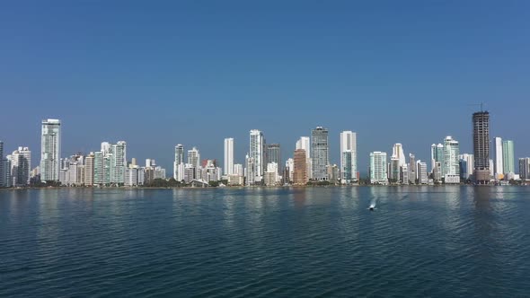 Skyscrapers in Cartagena Aerial View