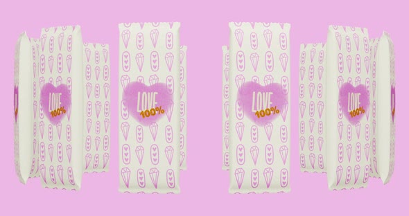 Minimal motion 3d art. Candy design chocolate bar packing in pink abstract space