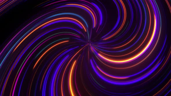Abstract Twirl Coloured Neon Lines