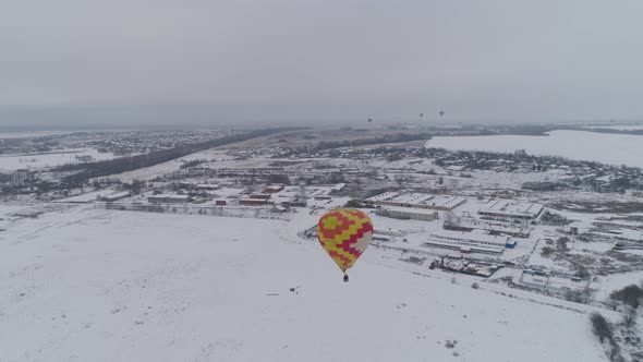 Hot Air Balloons in the Winter alt