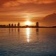 Sunset Rays over the City River - VideoHive Item for Sale