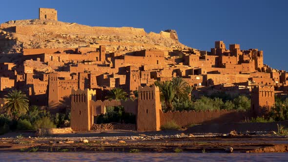 Ksar of Ait-Ben-Haddou, Morocco. Fortified Village, Great Example of Moroccan Earthen Clay alt