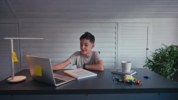 Back to School Online Learning Distance Lesson Education at Home Technology for Schoolboy Business alt