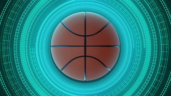4k Spinning Basket Ball