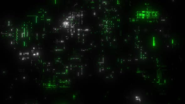 Chaotic Random Abstract Greeble Technology Background Loop