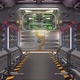 Spaceship Corridor Loop with HUD Display - VideoHive Item for Sale