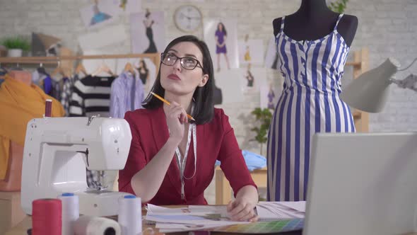 Young Fashion Designer Has Difficulty with Ideas No Inspiration alt