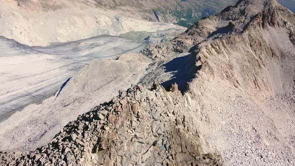 Flying over the Mountains Peaks alt