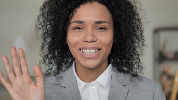 Online Video Chat By African Businesswoman alt