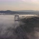 aerial video of Fatih Sultan Mehmet Bridge on a foggy day in Istanbul, Turkey. 2rd Bosphorus 05 - VideoHive Item for Sale