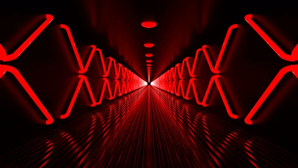 Red Tunnel Background Loop
