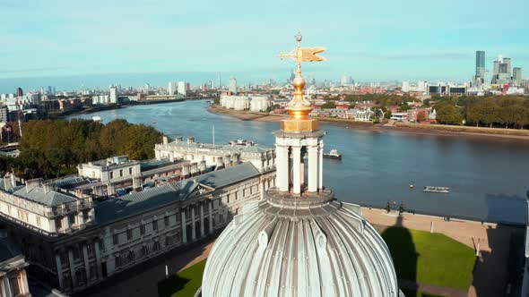 Panoramic Aerial View of Greenwich Old Naval Academy alt