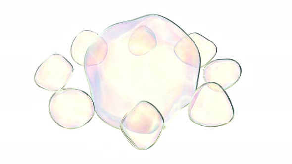 Soap Bubbles in 3d Style Fresh Nature Abstract Liquid Able to Loop Seamless alt