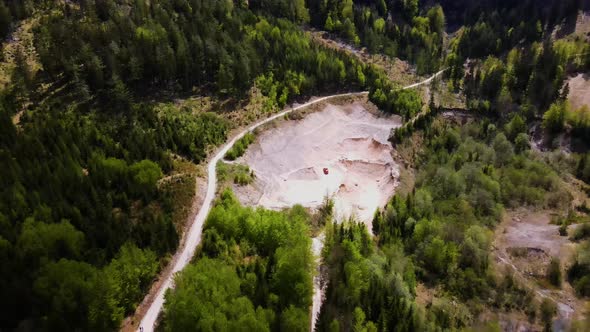 Beautiful small Lake in the Mountains Drone Video alt
