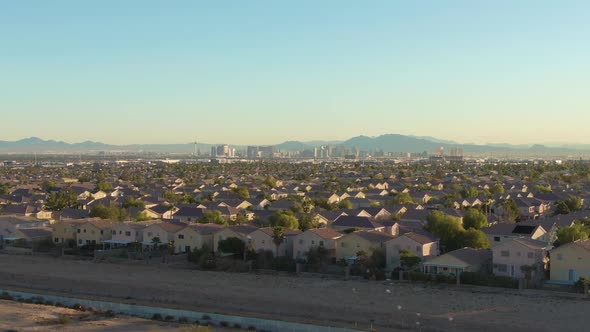 Las Vegas City in Sunny Day. Nevada, USA. Aerial View alt