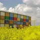 Colorful Beehives In A Canola Field - VideoHive Item for Sale