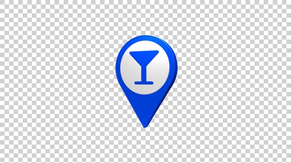 Bars Map Pin Location Icon alt