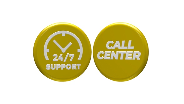 Yellow Support 247 3D Icon Seamless Rotated V4 alt