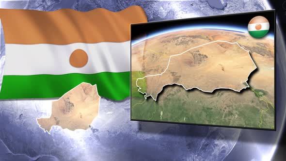 Niger Flag And Map Animation alt