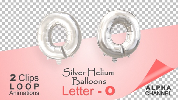 Silver Helium Balloons With Letter – O