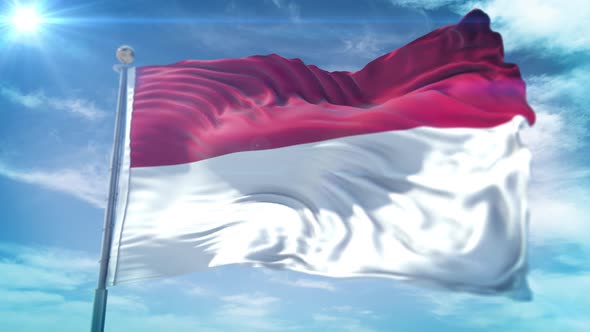 4K 3D Indonesia Flag alt