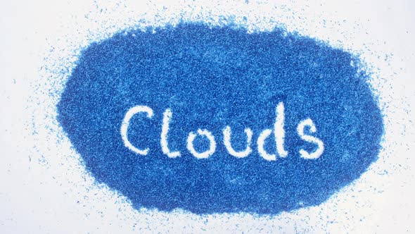Blue Writing Clouds