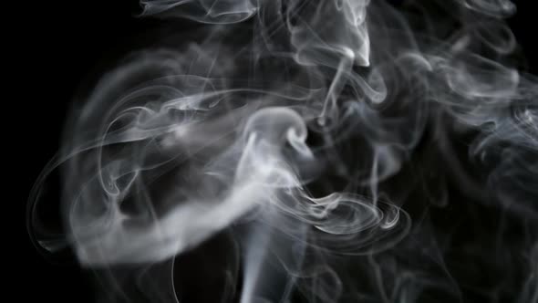 Tabacco smoke on a black background