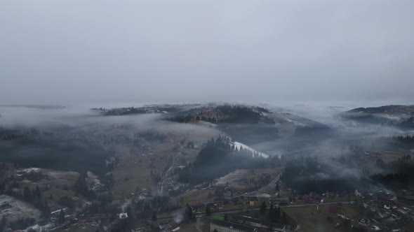 Carpathian Mountains From A Bird's Eye View alt