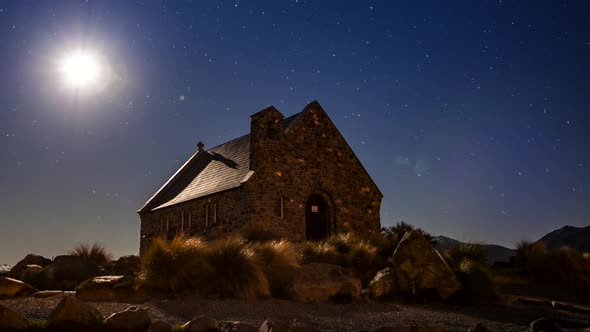 Church of the Good Shepherd at night alt