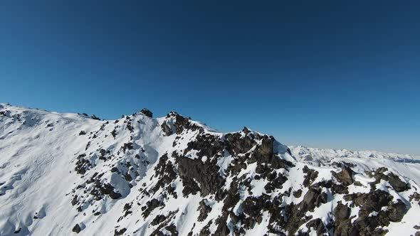 Aerial View Sport FPV Drone Raising Up Top of Mount alt