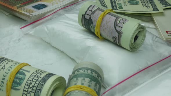 Dirty Financial Profit Of The Drug Cartel From The Sale Of Cocaine And Tablets alt