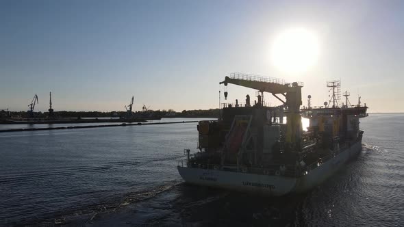 Cargo vessel closeup alt