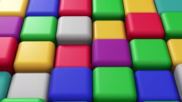 Colored texture of children's toy cubes.